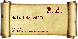 Mult Lázár névjegykártya